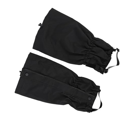 Leg Warmers, Unisex Water Resistant Leg Covers Outdoor Hiking Snow Boot Gaiters Winter Camping Shoe Gaiters - color: Black