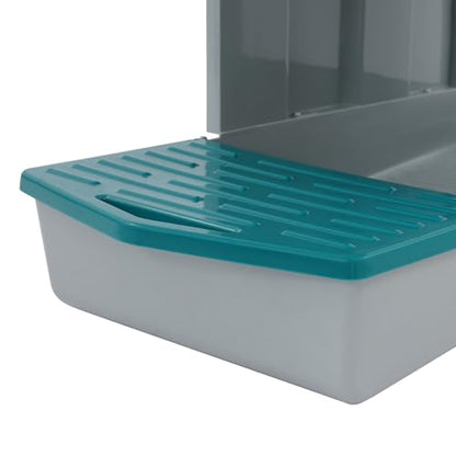 Chicken Nesting Box, 3 Compartments Laying Boxes for Hens, Nest Box for Chicken Duck Poultry Coop, Wall Mount Chickens Roosting Boxes, Protect Collect Egg (Green) - color: Green