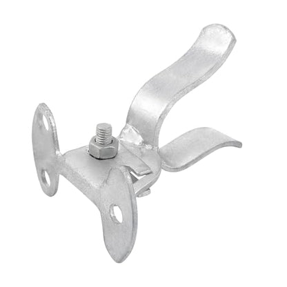 1-3/8" Wall Mount (Flat Back) Fork Gate Latch with Padlock Hole & Hardware, Galvanized Steel， for Chain Link Fence Gate, Wood Post and Outdoor Farm Gate (Silver) - color: Silver