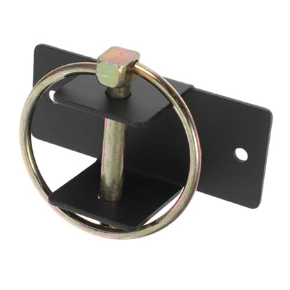 KALLORY Quick Release Water Bucket Hook with Pin Heavy Duty Steel Livestock Feed Bucket Holder for Equines and Goats, Secure Pin Design for Barns and Garages