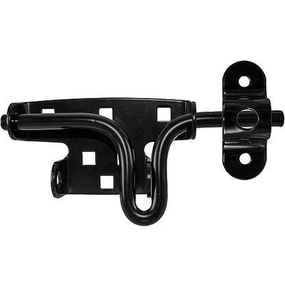 Universal Slide Bolt Wooden Gate Latch - Black Powder Coated to Resist Rust - Pad-Lockable for Securing Your Property. Includes Mounting Hardware - CASE Qty 30 - size: Universal Slide Bolt - Qty 30