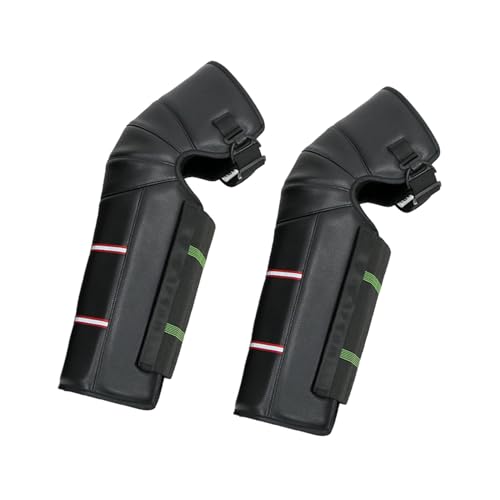 Leg Gaiter Windproof Motorcycle Leg Gaiter Knee Guard Winter Skating Leg Cover PU Leather Suitable for Biking Skating Hiking Outdoor, PU Leather Reflector