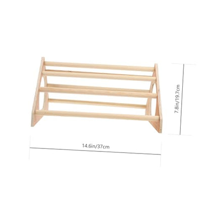 Wooden Chicken Perch Stand for Birds Adjustable Height Chicken Training Stand Natural Material for Parrots and Small Birds