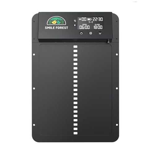 Automatic Chicken Coop Door with Timer & Light Sensor, Solar Chicken Coop Door with Multiple Modes, Automatic Chicken Door with LCD Display