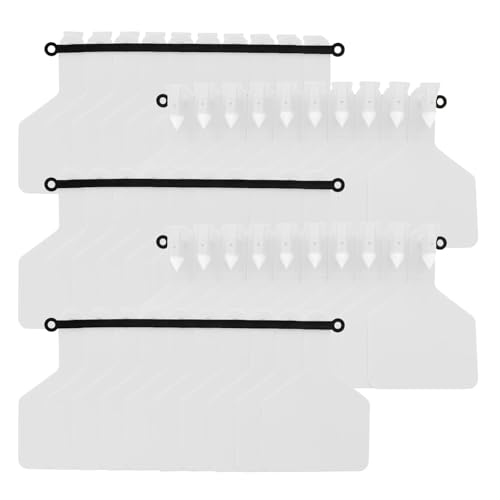 Cattle Ear Tags 50/100 Pcs Cow Ear Tags 11x7.5cm Eight Blank Ear Tags Cattle Cow Livestock Ear Tag for Animal Cow Marking Manage for Animals(White,100 Pcs) - color: White, size: 100 Pcs