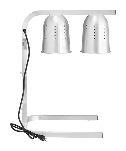 Kratos Commercial Countertop Food Heat Lamp|Freestanding Two Bulb Warmer | Silver Countertop Heat Lamp for Food |120V, 500W | Adjustable Height Design | ETL Certified (31M-003) - size: 2 Bulb-Silver