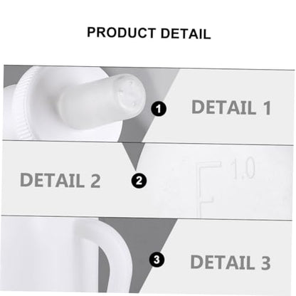 Abaodam 1Set Vertical Lamb Feeding Bottle with Silicone Nipples Durable Feeding Supplies for Farmers Suitable for Sheep Pigs Horses and More Capacity High Temperature