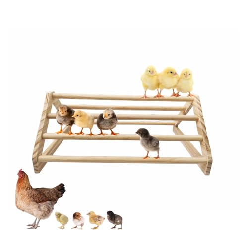 Chick Perch Chicken Coop Toys and Accessories,Chick Roosting Bar,Brooder for Baby Chicks,Strong Wooden Bird Perch. (Style 2, 14.4" x 10.7" x 6.7) - color: Style 2