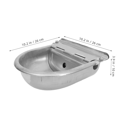 Abaodam Stainless Steel Automatic Waterer for Cattle and Horses Self-Filling Livestock Water Bowl with Float Valve Sturdy Livestock Water Feeder for Farm Animals