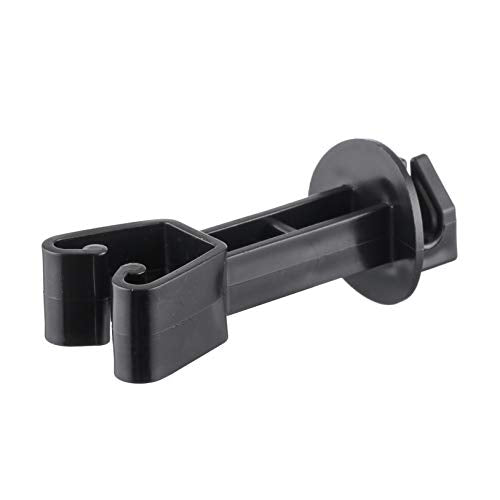 25PCS Electric Fence Insulators for Chain Link Fencing, Extended Insulators, Black - color: Black
