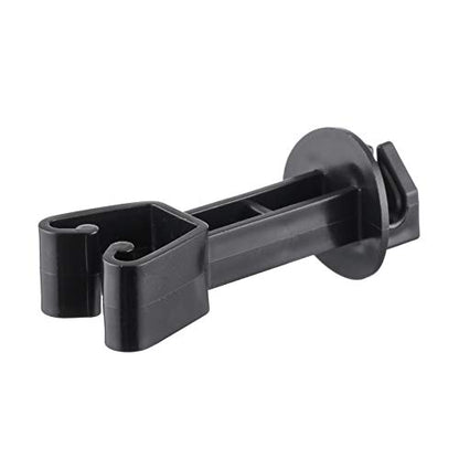 25PCS Electric Fence Insulators for Chain Link Fencing, Extended Insulators, Black - color: Black