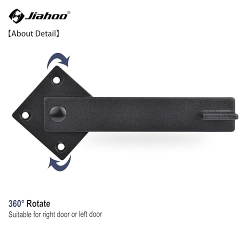 6" Barn Door Flip Latch Sliding Door Latch Gate Latch for Fence, Shed Door, Farm Gate, Solid Metal Heavy Duty Iron Hardware, add More Security and Privacy, Matte Black