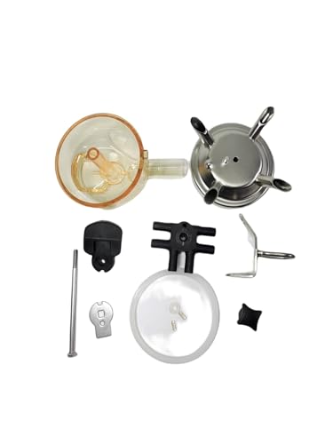 Durable Milking Machine Claw 300cc PSU/PPSU and Milking Machine Spare Parts S/S Claw top PSU/PPSU Bowl Claw with Shut Off Valve Suitable for Cow/Goat Milking Parlor.(Gasket and O-Ring 5set)