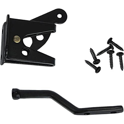 Jake Sales - Single Sided Wood Fence Gate Latch - Black - Marine Grade Powder Coated for Long Lasting Looks and Rust Resistance - size: Single Sided - Each