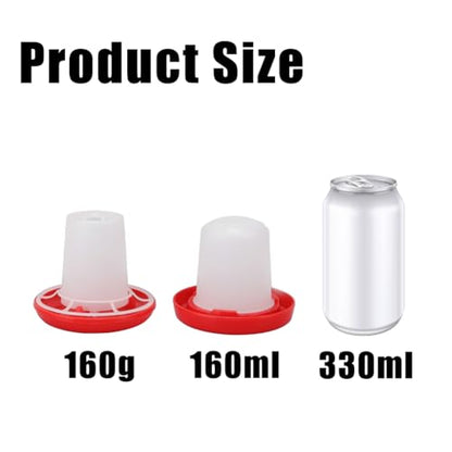 Small Chick Feeder and Waterer Set - 160ML Baby Chicken Feeder | Poultry Starter Kit for Chicks,Quail,Pigeon & Small Birds,No Spill Mini Poultry Waterer,Easy Clean (Not for Adult Chickens)