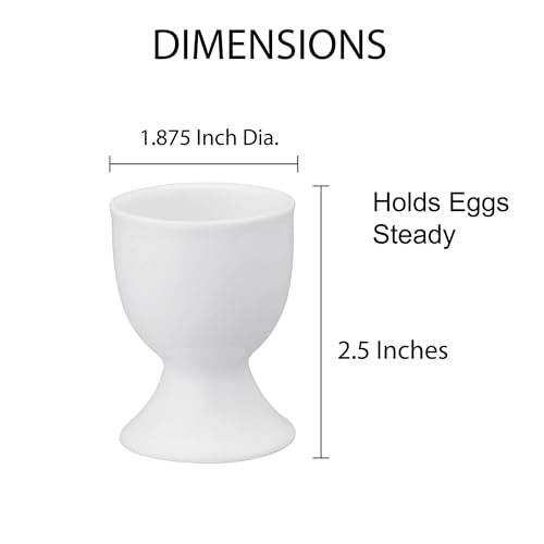HIC Kitchen Single Egg Cup, Fine White Porcelain - style: Single Egg Cup, Porcelain