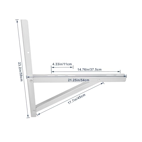 Stainless Steel Mounting Bracket for 9000-36000BTU Condenser Ductless Mini Split Air Conditioner Heat Pump Systems (Triangular)