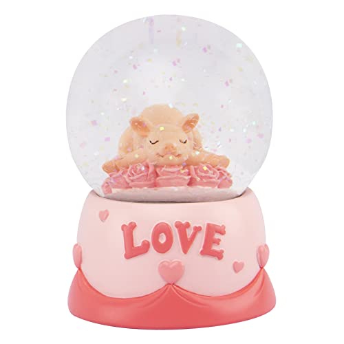 Pig Statue Mini Pig Figurine, Resin Home Decor, Lucky Animal Garden Statue for Micro Landscape (Crystal Pig) - color: Crystal Pig