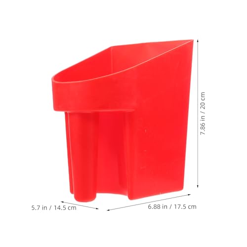 2pcs Farm Feed Scoop - Plastic Barn Shovel with Ergonomic Handle - Large Capacity Grain Scoop for Livestock, Horse, Animal Feeding