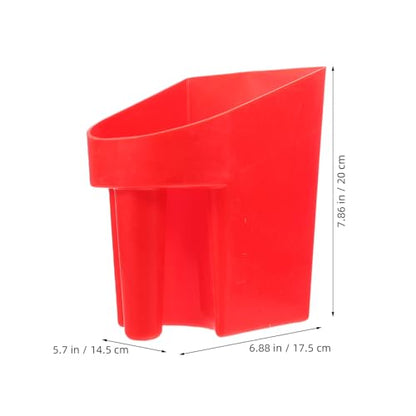 2pcs Farm Feed Scoop - Plastic Barn Shovel with Ergonomic Handle - Large Capacity Grain Scoop for Livestock, Horse, Animal Feeding