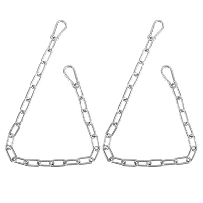 2 Pack Outdoor Gate Chain Lock with 4 Carabiners, Adjustable 5/32 x 28 Inch Security Gate Latch Chain, One Handed Operate Gate Chain for Fence Garden Yard Farm Barn, Silver