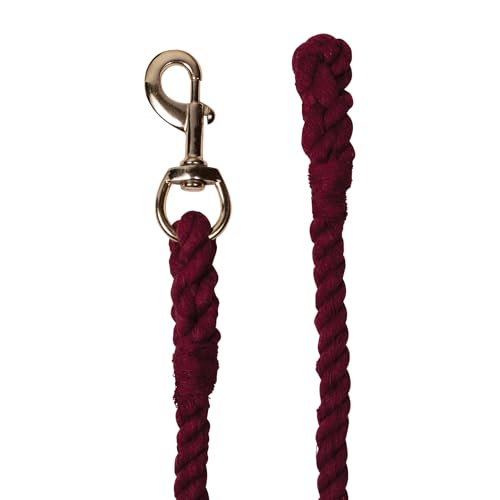 Dura-Tech 8' Cotton Lead Rope | Heavy Braided Design | 5/8" Diameter | Soft, Durable & Comfortable Grip | Brass-Plated Snap | Ideal for Barn, Farm & Shows - color: Lilac