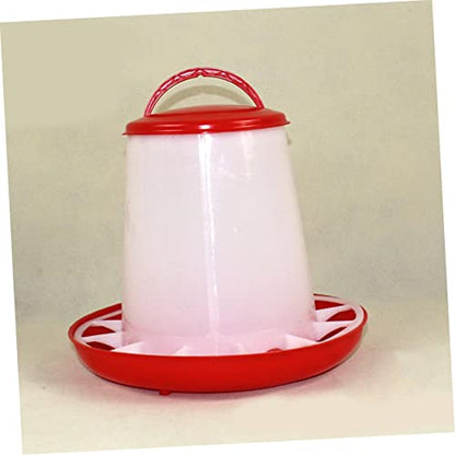 Chicken Feeder No Waste Feeder Cover Automatic Chicken Feeding Bowl for Hens 1pc
