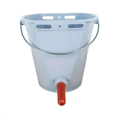 Feed Bucket,Livestock Milk Feeder Bucket 8L Large Capacity with 1 Nipple 1 Mouth Feeding Station for Lamb Calf Goat Kid Piglet Food Grade Plastic Farm Nursing Pail with Internal Scale and Handle - color: White1