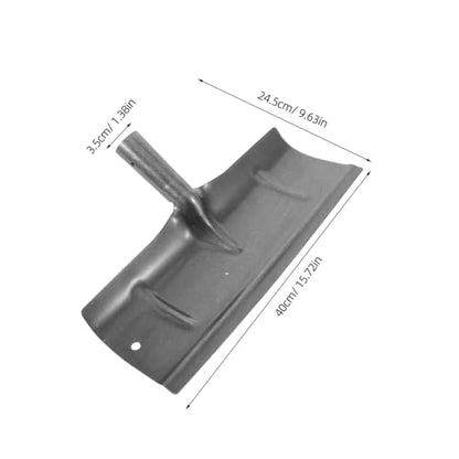 Beavorty Manual Manure Shovel for Livestock Stall Cleaning, 40cm Metal Poultry Cage Scraper, Handheld Barn Manure Spade for Chicken and Horse Stable Maintenance