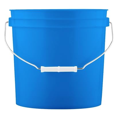 House Naturals 2 Gallon Food Grade Plastic Bucket with Screw on lid- 3 Colors- Made in USA containers- Pack of 3