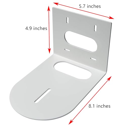 Prisual PTZ Camera Wall Mount Bracket - Heavy-Duty Solid Metal Universal Mount for All PTZ Cameras, Includes Mounting Screws, Adjustable Compact Space-Saving Design (White) - color: White