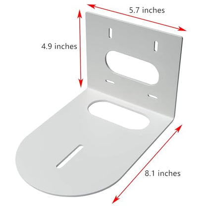 Prisual PTZ Camera Wall Mount Bracket - Heavy-Duty Solid Metal Universal Mount for All PTZ Cameras, Includes Mounting Screws, Adjustable Compact Space-Saving Design (White) - color: White