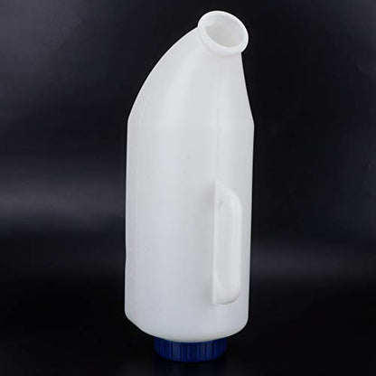 Calf Feeding Milk Bottle, 4L Plastic and Rubber Cattle Farm Bottle with Detachable Nipple, Handle for Easy Access