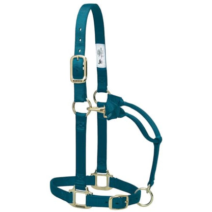 Weaver Leather Original Adjustable Chin and Throat Snap Halter, 1" Average Horse,Graphite