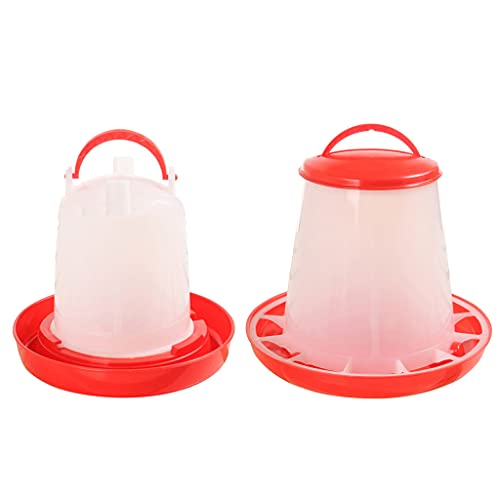 Chick Feeder and Waterer Set, 1L Baby Chicken Waterer Feeder Starter Kit, Hanging Poultry Drinker Quail Feeder, Small Coop Water Dispenser for Chickens, Turkeys, Ducks (1 Set) - color: 1 Set