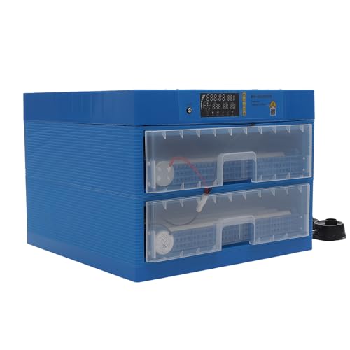 Blue 128 Egg Incubator Automatic Digital Poultry Hatcher Machine with Auto Turning & Humidity Control for Chicken Duck Goose Quail Birds