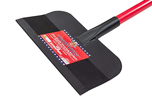 BULLY TOOLS Big Bully Floor Scraper Long Handle - Heavy Duty Scrapper for Cleaning, Carpet, Tile & Flooring Removal, Durable Fiberglass Handle, Construction Tool, 100% Made in USA