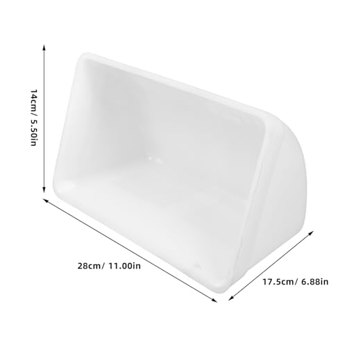 Yardwe 2pcs Hanging Feeder Trough for Livestock Chicken and Goat Feed Container Poultry Waterer Screws and Buckles for Ducks Geese and Deer - color: White