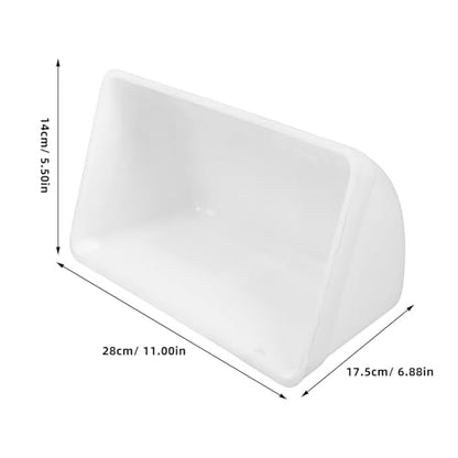 Yardwe 2pcs Hanging Feeder Trough for Livestock Chicken and Goat Feed Container Poultry Waterer Screws and Buckles for Ducks Geese and Deer - color: White