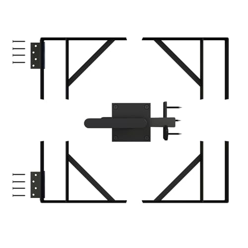 DIYHD Heavy Duty Anti-Sag Gate Kit with Left-Opening Latch, Adjustable Bracket Gate Frame Hardware for Wooden Fence or Patio, Fits 24"-60" Wide, Works with 2x4 Lumber (Wood Not Included) - size: Kit + Left Open Latch
