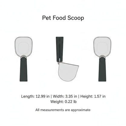 Pet Food Scoop with Built-in Bag Sealer, Durable PP Measuring Cup for Dry Kibble, 13-Inch Long Handle (Pink, Blue, Green) - color: Green