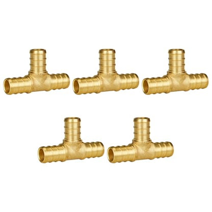 SUNGATOR 5-Pack 1/2" Pex Tee, 1/2" Inch Pex T Fittings - size: 1/2" Tee, 5 Pack