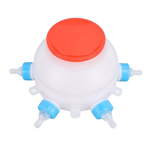 Lamb Feeding Bucket, 6 Pacifiers Small Animal Milk Feeder, 2.5L Lamb Drink Nipples, Piglets Feeder, Livestock Teat Milk Feeding Tool Raising Equipment