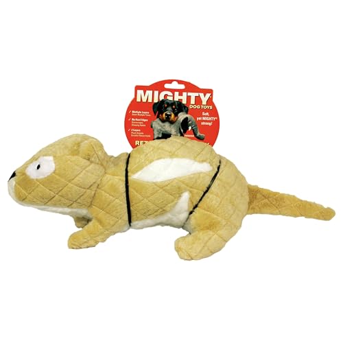 MIGHTY- Massive-Nature-Chipmunk- Squeaker-Multiple Layers. Made Durable, Strong & Tough. Interactive Play Dog Toy (Tug, Toss & Fetch). Machine Washable & Floats | Multiple Layers & Reinforced Seams , Washable and Floats , Mighty® Construction - color: Bro