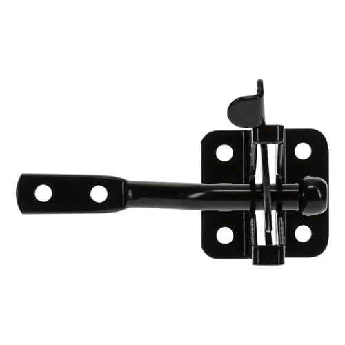 National Hardware Automatic Gate Latch, Black, 4 in Strike, Model N184-861, for Outswing Gates Doors Animal Pens (Pack of 2) - size: 1 Count (Pack of 2)