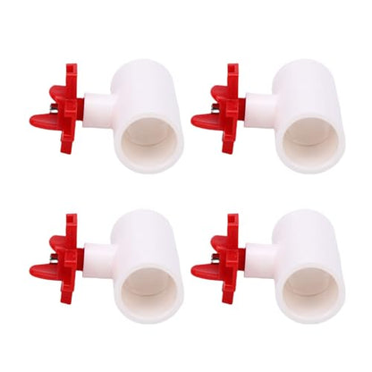 Zerodis 10PCS Chicken Waterer Nipple Kits with Tee Fittings Poultry Fountains Waterers Fittings Sealing Gaskets and Tape for Automatic Poultry Watering System Leakproof Plastic Nipples