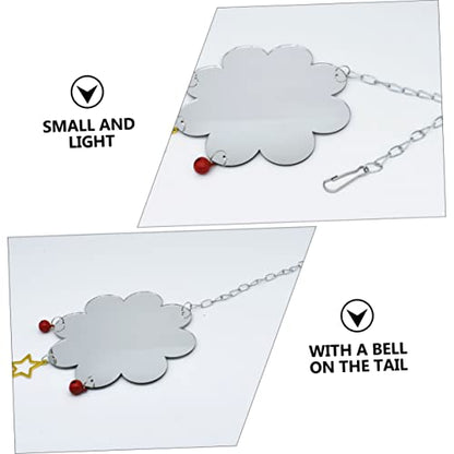 Abaodam Chicken Mirror Toy Bell Acrylic Hanging Mirror for Chickens and Birds PET Accessories for Poultry Cages and Bird Playtime