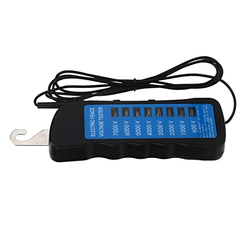 Electric Fence Voltage Tester Digital Fence Tester Voltage Meter 7000V Fault Finder with 8PCS Light for Farm