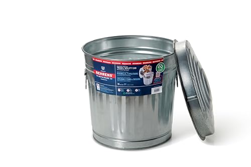 Behrens Manufacturing 6210 Galvanized Steel Trash Can, 10-Gallon - size: 10-Gallon