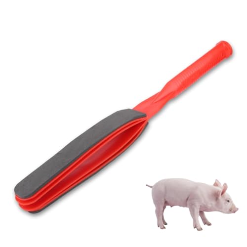 HERCHR Pig Rattle Paddle, 50.5cm Pig Paddle Whip Livestock Sorting Paddle with Sponge Protection Layer for Farm Ranch Animals Cattle Pig Cow Sheep Goat Forcing Tool